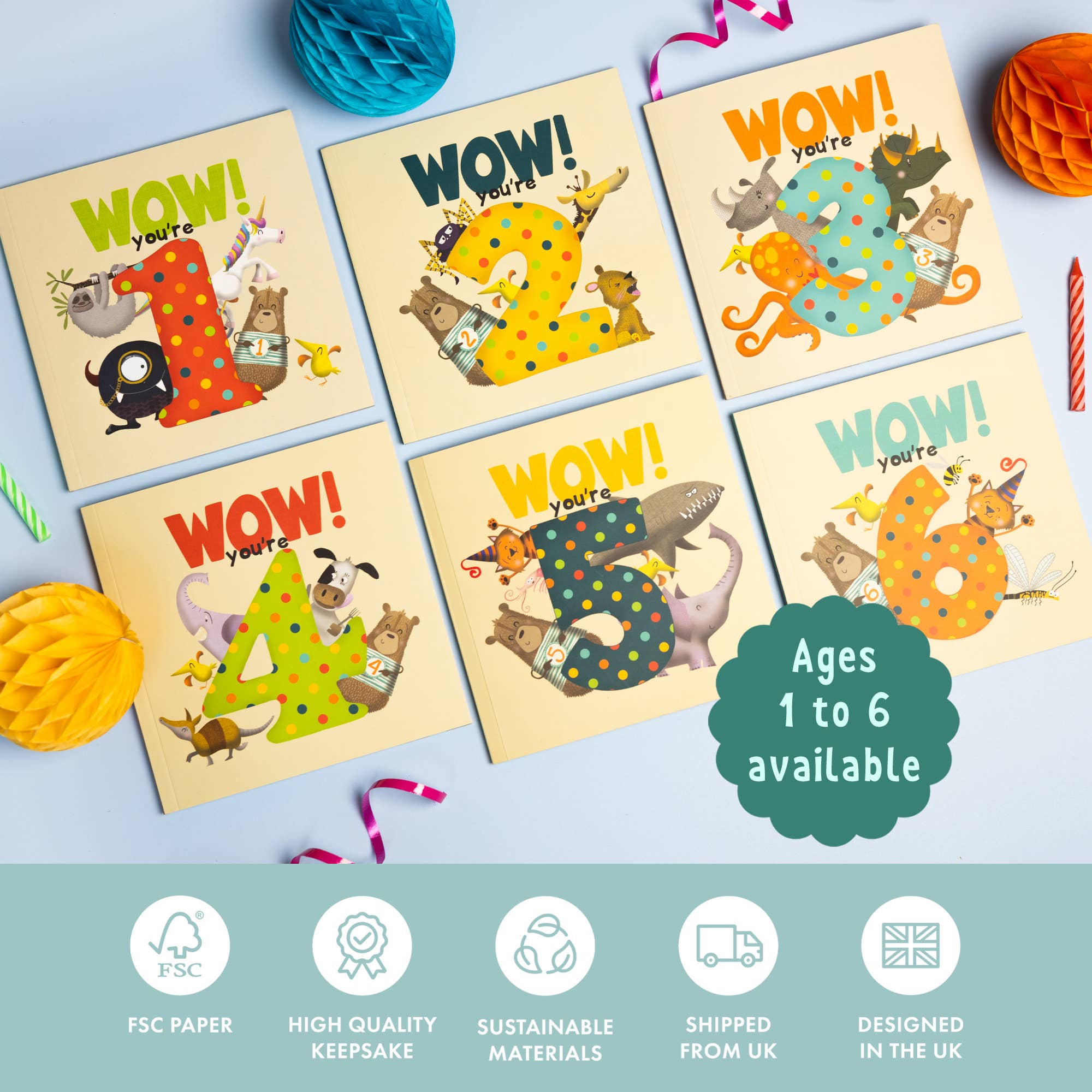 FROM YOU TO ME Gifts – wholesale Birthday card – Wow! You're 3 | Age Cards | Age Birthday Cards | Age 37