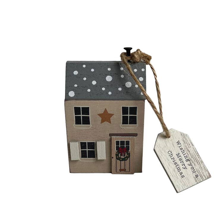 Wooden house Winter 5x3,5x8 cm Isabelle Rose for wholesale by Isabelle Rose