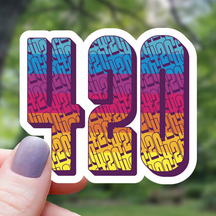 Bunter 420 Cannabis-Aufkleber — 7,6 cm für den Großhandel von Mimic Gaming Co