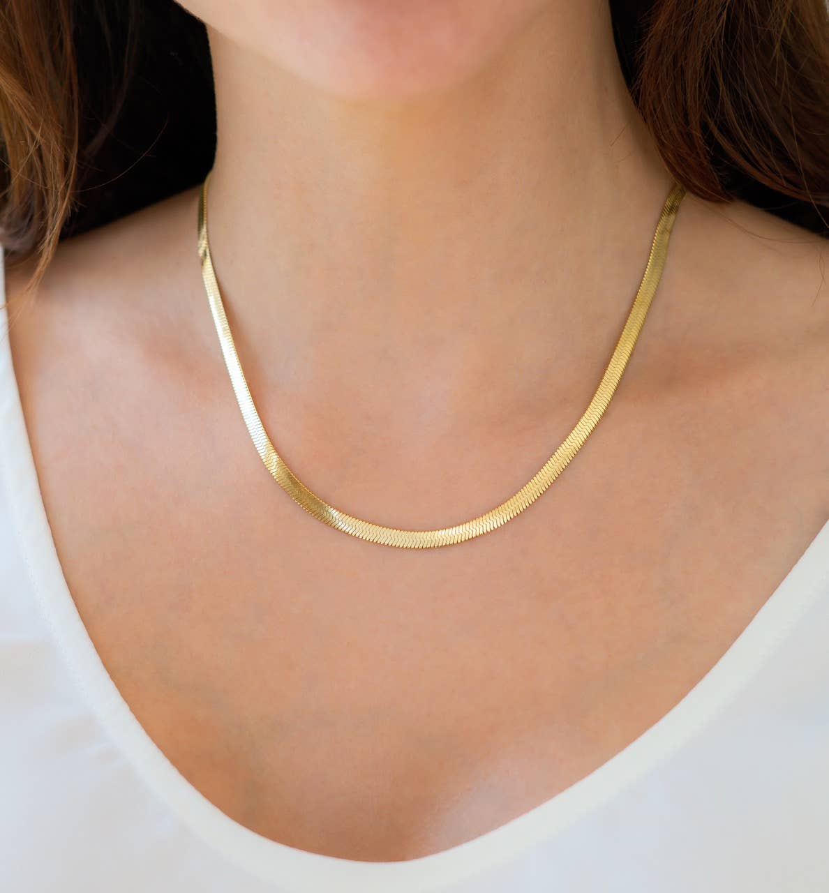 Mint & Lily - Wholesale Link & Chain Necklace - Herringbone Chain Necklace3