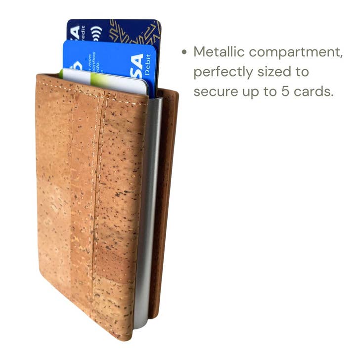 Grow From Nature - Wholesale Wallet - Unisex - Vegan Cork Wallet with Metallic Card Holder6