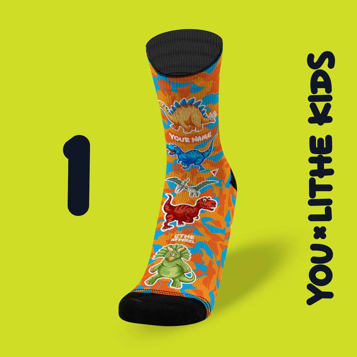 YOU X LITHE | CUSTOMIZED KIDS SOCKS | designs to choose from for wholesale by LITHE APPAREL