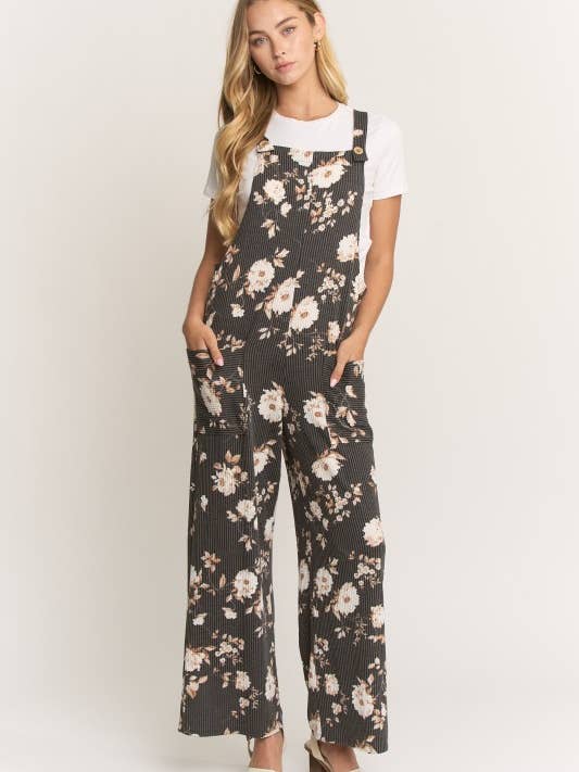 EP6810-19 ÆRMEFRI BLOMSTRET URBAN RIBBET JUMPSUIT for engroshandel hos HEIMISH