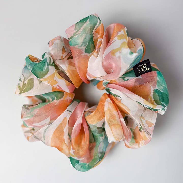 XL Organza Scrunchie in Summer Breeze for wholesale by B. LUVV & CO.