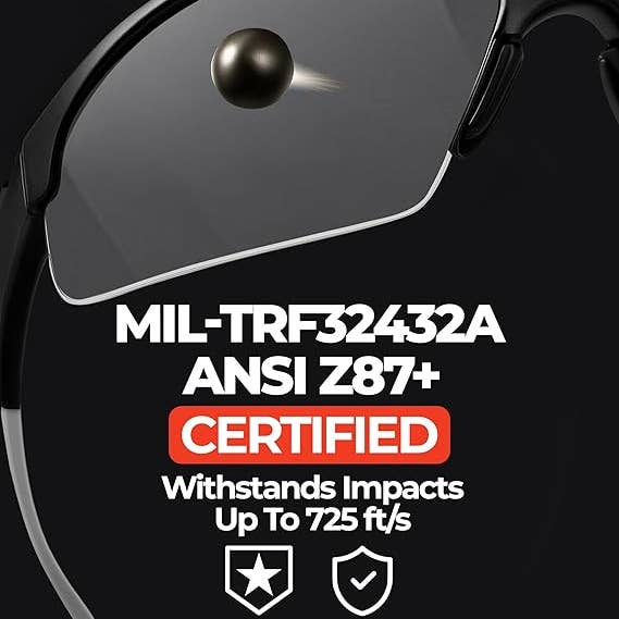 grinderPUNCH - Wholesale Sunglasses – Unisex - grinderPUNCH Safety Glasses ANSI Z87 Impact Resistant Non-Slip Wrap Around Clear Lens2