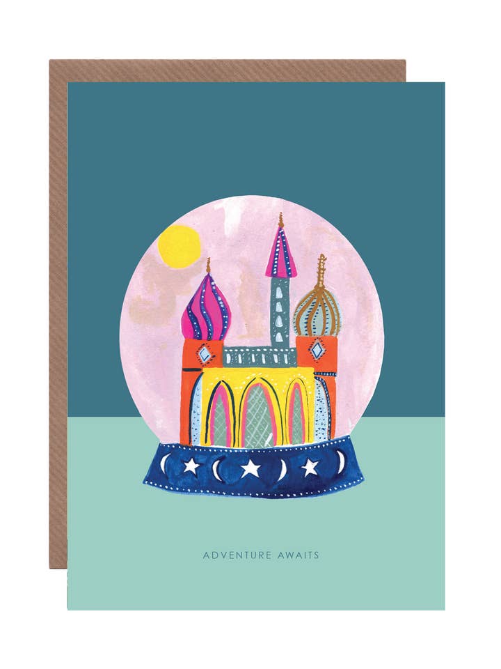 'Adventure Globe' Greetings Card for wholesale by Hutch Cassidy