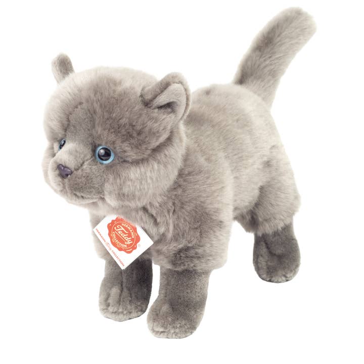 Carthusian cat standing 20 cm - plush toy - soft toy for wholesale by Teddy Hermann