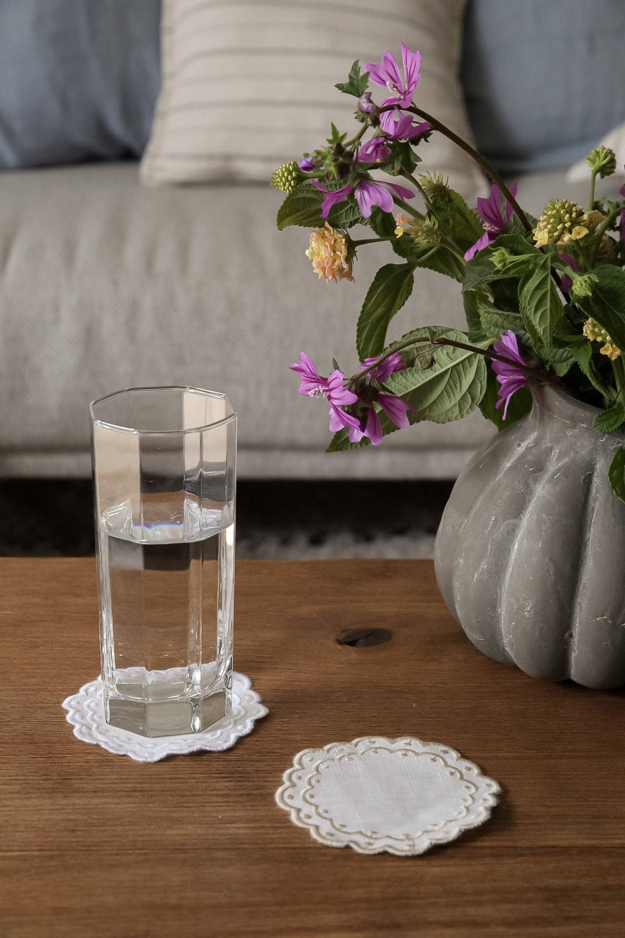 Mariaida Home - Vente Sous-verre - Support pour bol/pain Bolinhas beige2