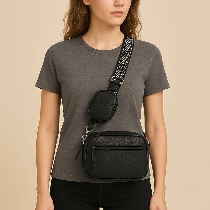 LINETA - Wholesale Crossbody Bag - Women's - L-6020-25 Shoulder bag + small bag with handle