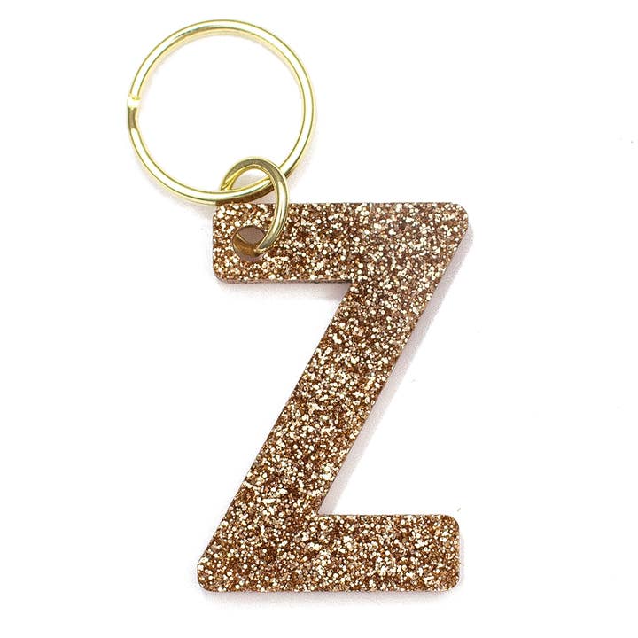 Lucky Feather – wholesale Keychain – Women's – Glitter Keychain - Letter - Z1
