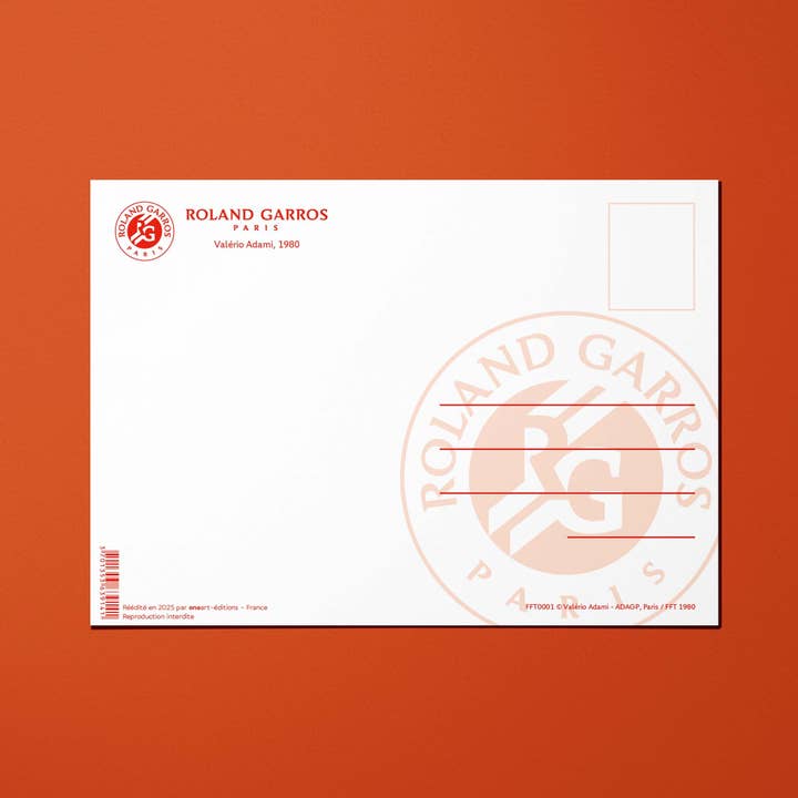 Oneart - Wholesale Postcard - Roland-Garros Postcard Valerio ADAMI, 1980 - FFT00012