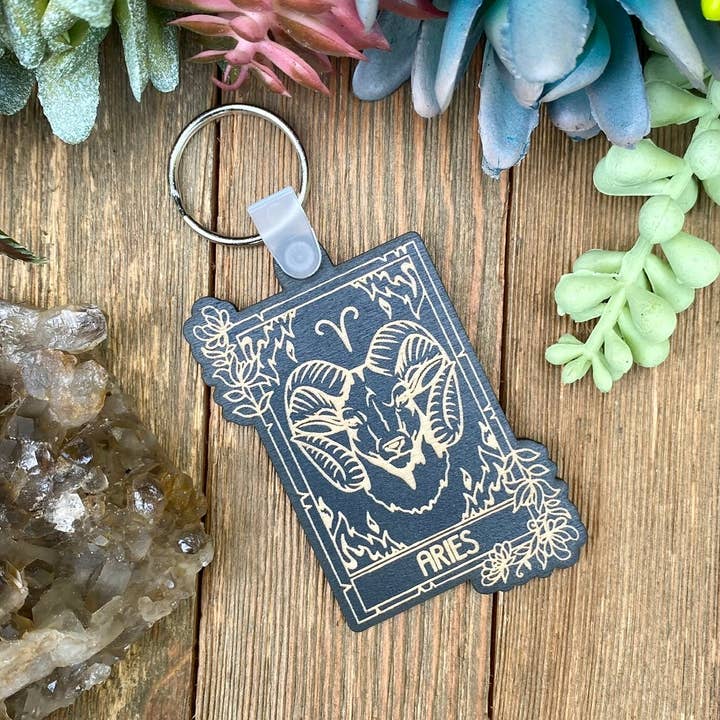 Kraftmir - Wholesale Keychain - Unisex - Set of 12 Zodiac Keychains | Floral Zodiac Keychain |4