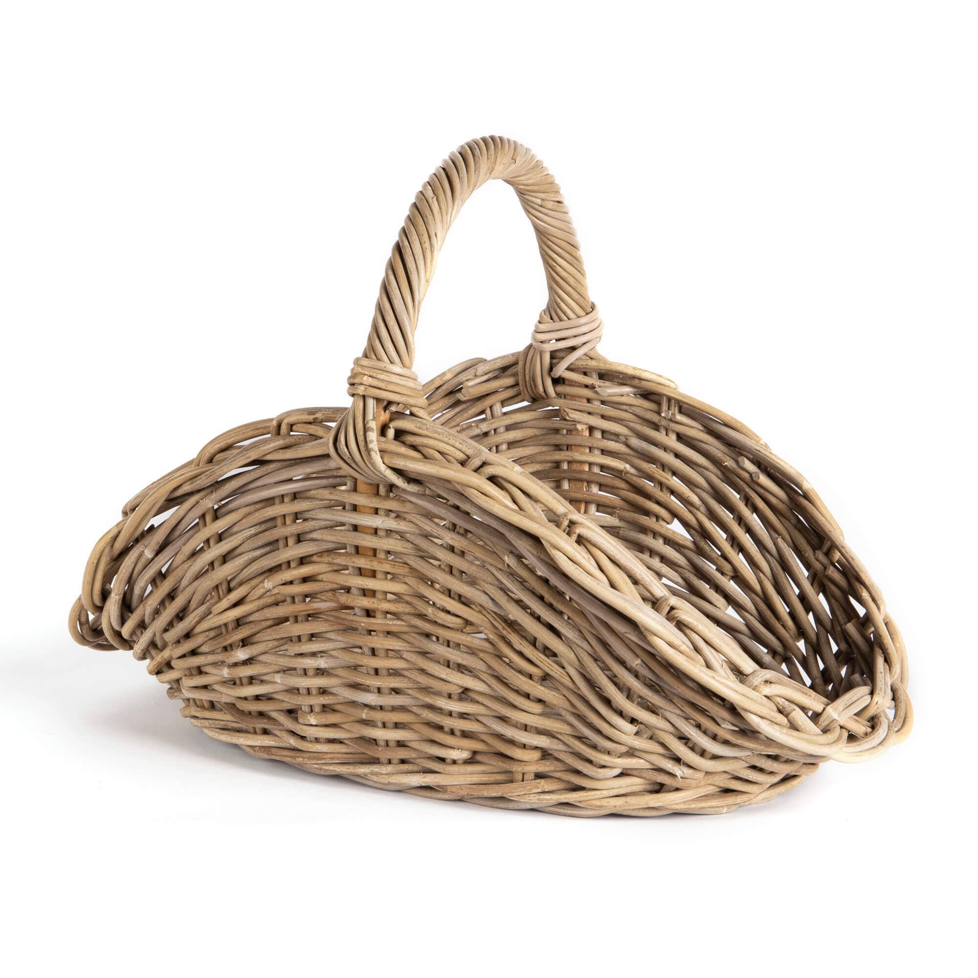Bacon Basketware - Wholesale Basket - OVAL GREY RATTAN GATHERING BASKET0