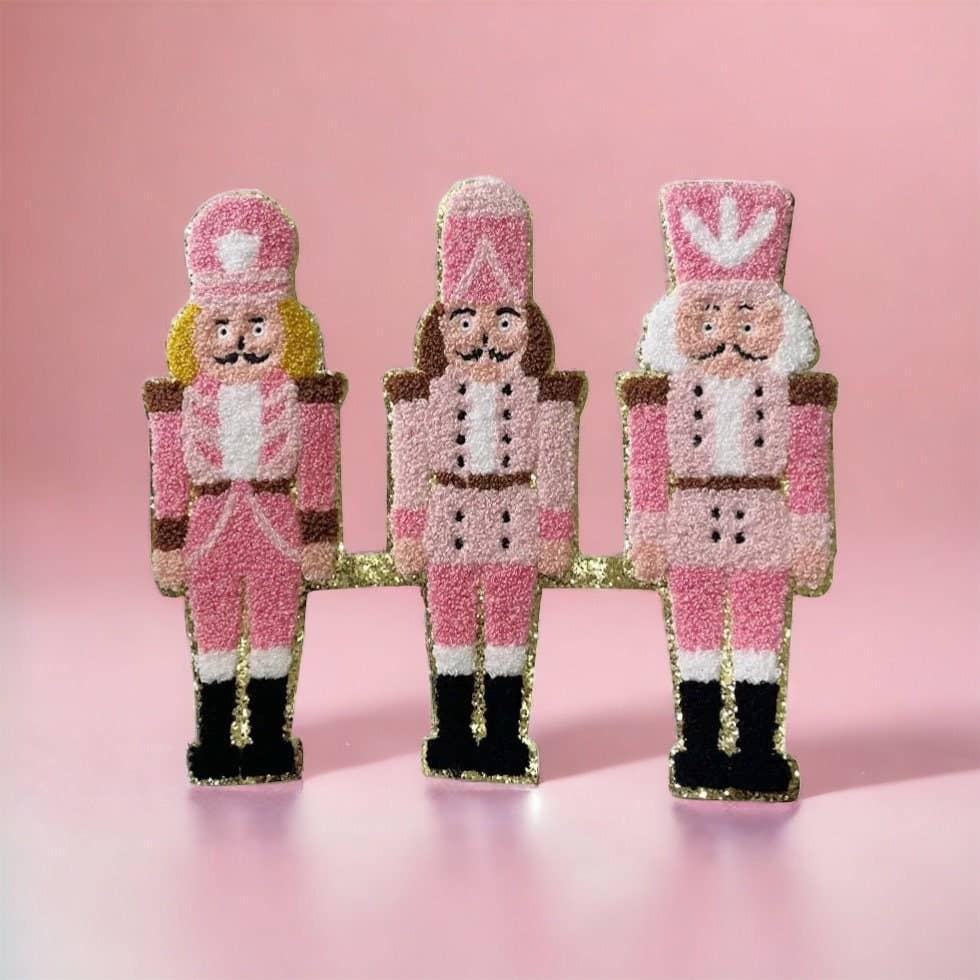 Rosie Posie Patches - Wholesale Patch - Pink Nutcracker Christmas Chenille Iron-On Patch2