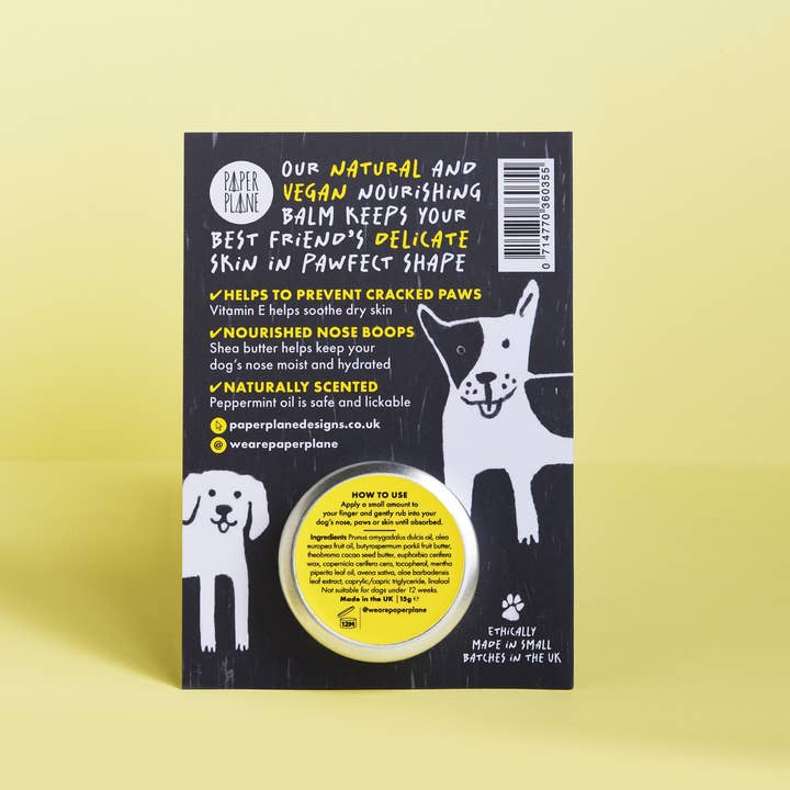 Paper Plane – wholesale Pet balm – Dog – Bork Nose and Paw Balm for Dogs