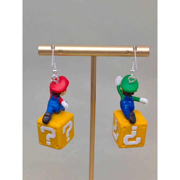 Mio Queena – Großhandel Ohrhänger – Cartoon-Fragezeichen-Mario Bros Ohrringe zum Hängen - YK2
