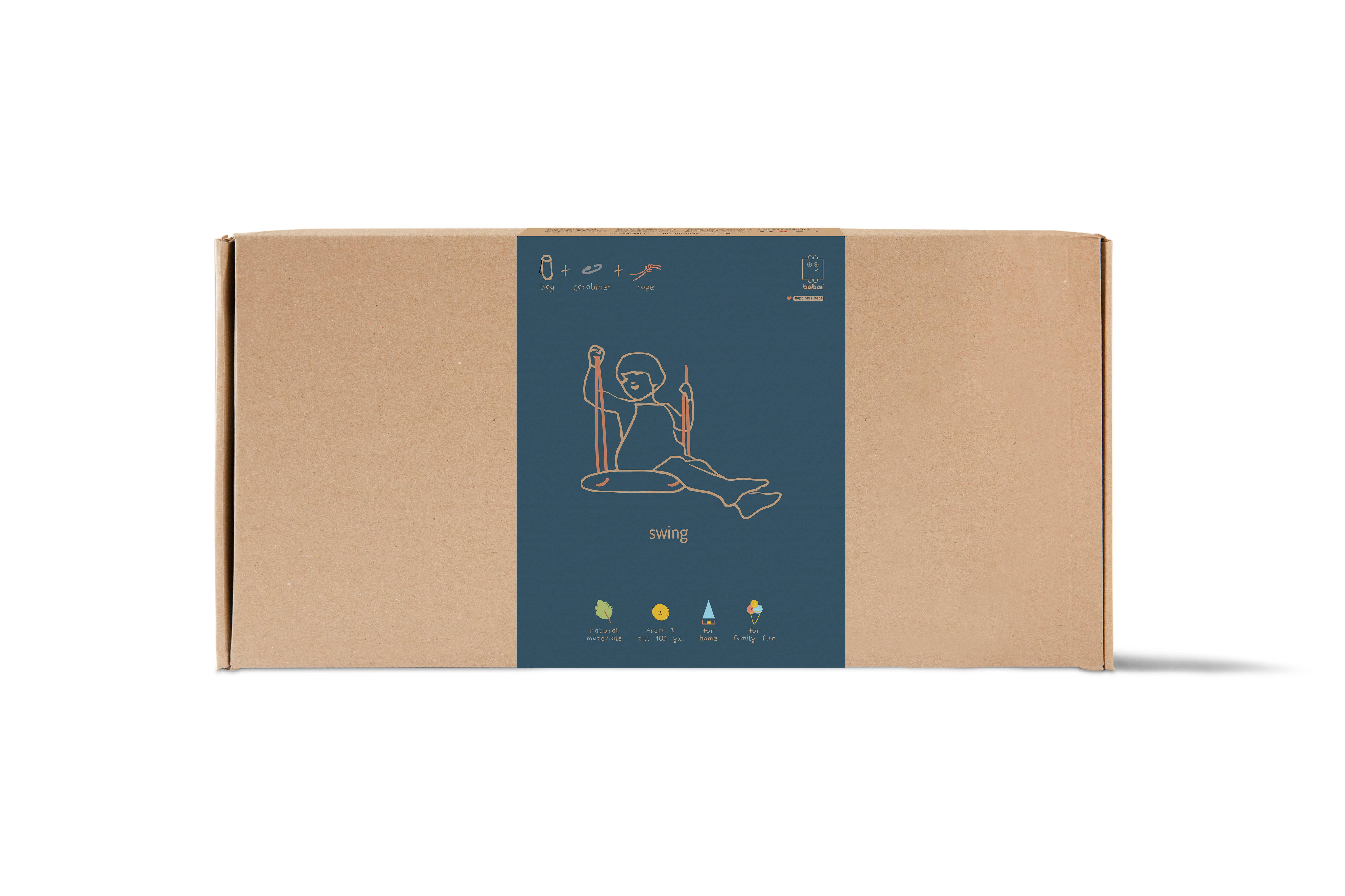 Babai – Großhandel Holzspielzeug – Kinder – Babai Kinder-Holzschaukel mit Baumwollseil6