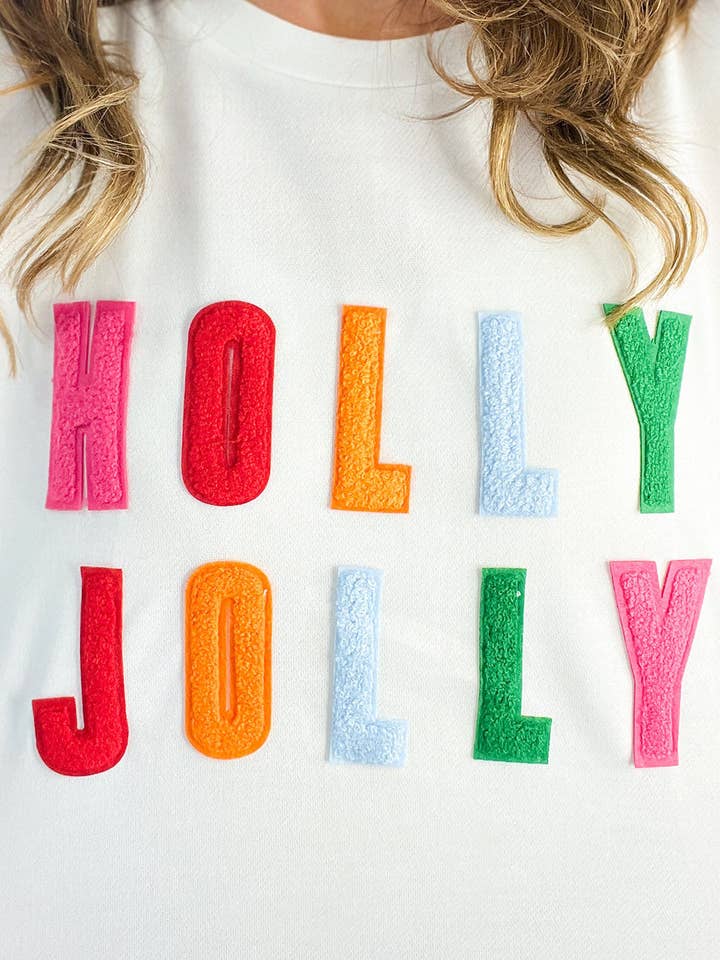 White DO NOT PUBLISH - Holly Jolly Chenille Long Sleeve Top for wholesale on Faire
