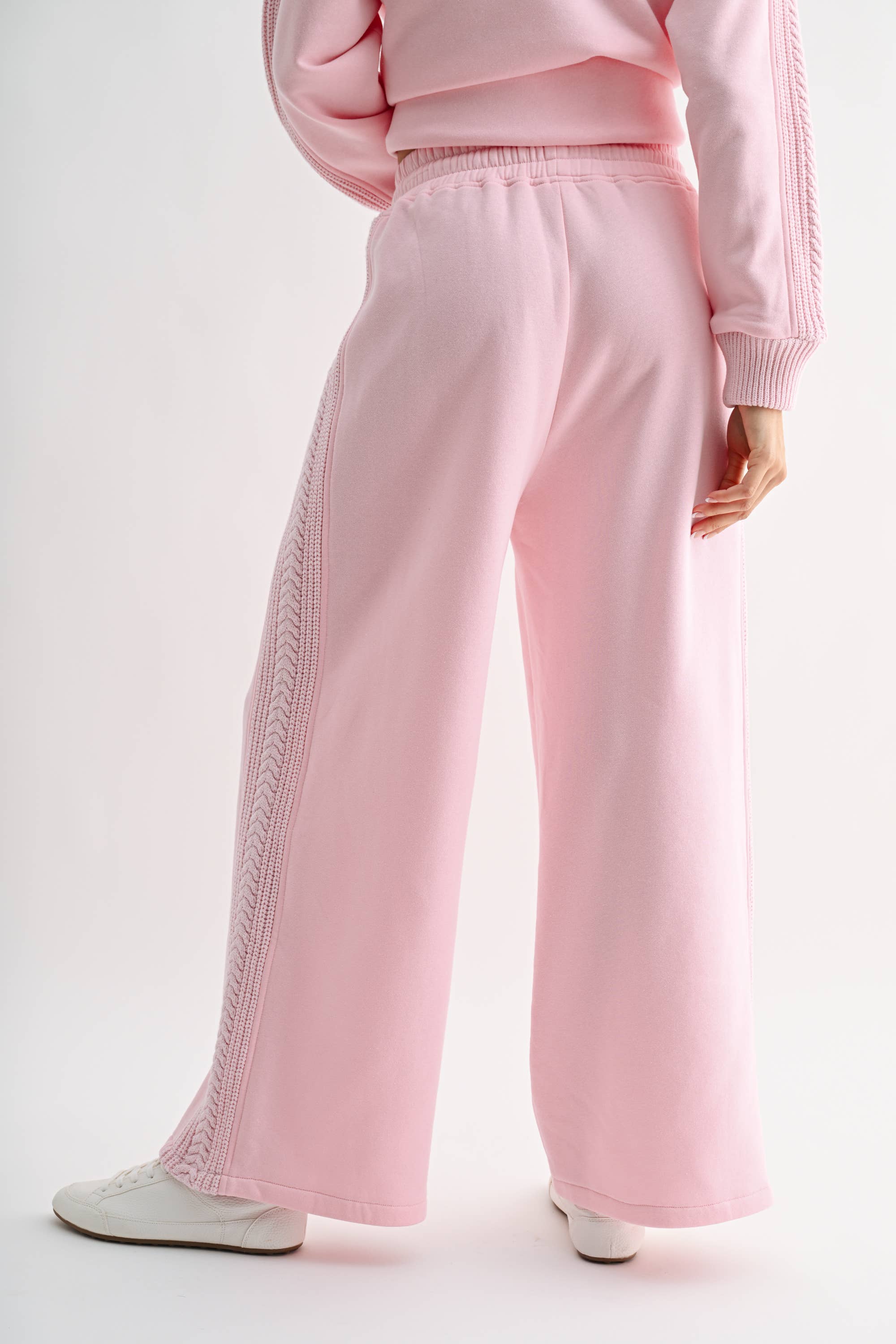 Camellia – wholesale Tops set – Women's – CS10248E CABLE KNIT TRIM OVERSIZED LOUNGE SET23