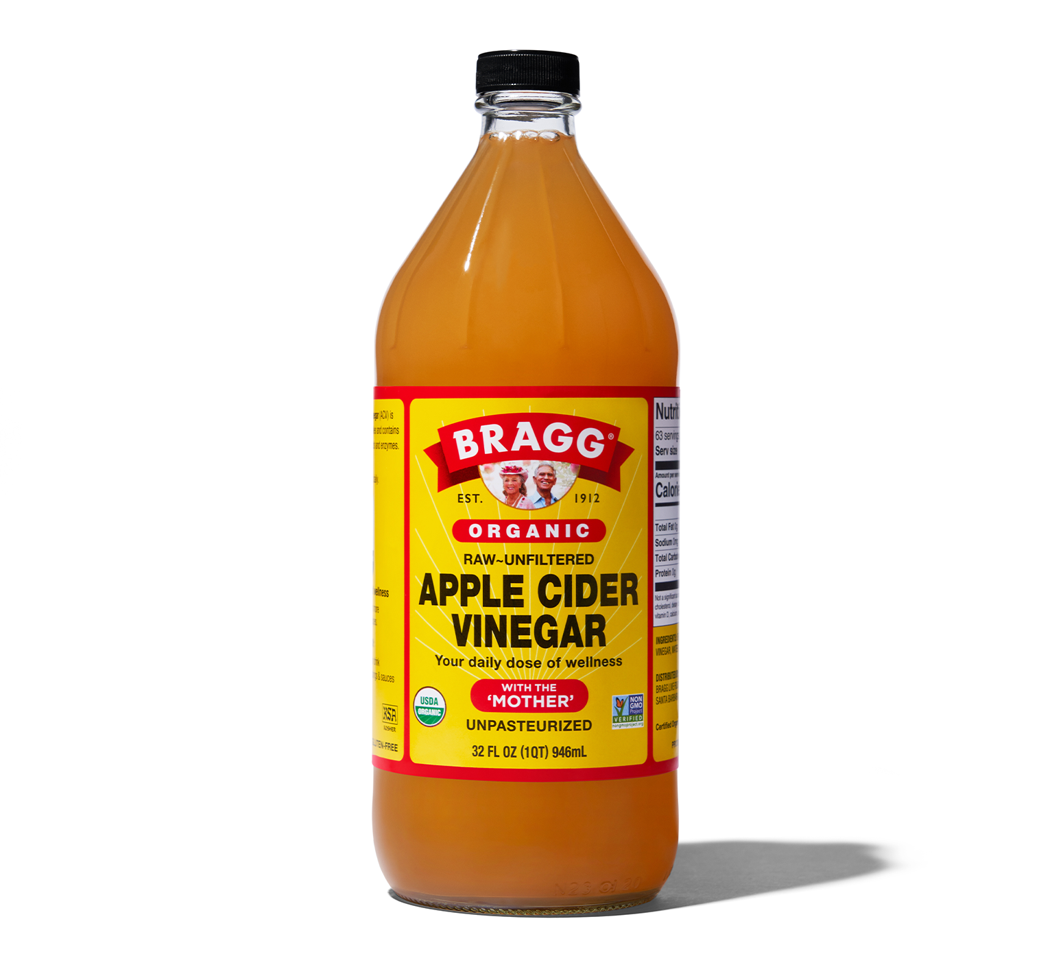 Gluten Free Palace - Wholesale Vinegar - Bragg's Organic Apple Cider Vinegar, Raw Unfiltered 16 Ounce0
