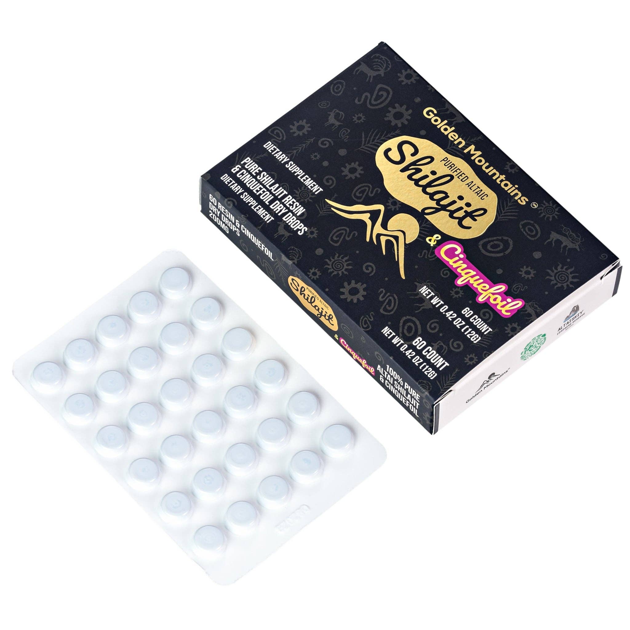 SiberianGreen - Wholesale Oral Supplement/Vitamin - Siberian Green Pure Altai Shilajit Resin w Cinquefoil Herb Extract – 180 Dry Drops (3-Pack)5