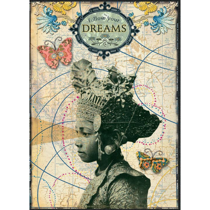 Follow Your Dreams Tarjeta de felicitación para venta al por mayor de Potluck Press