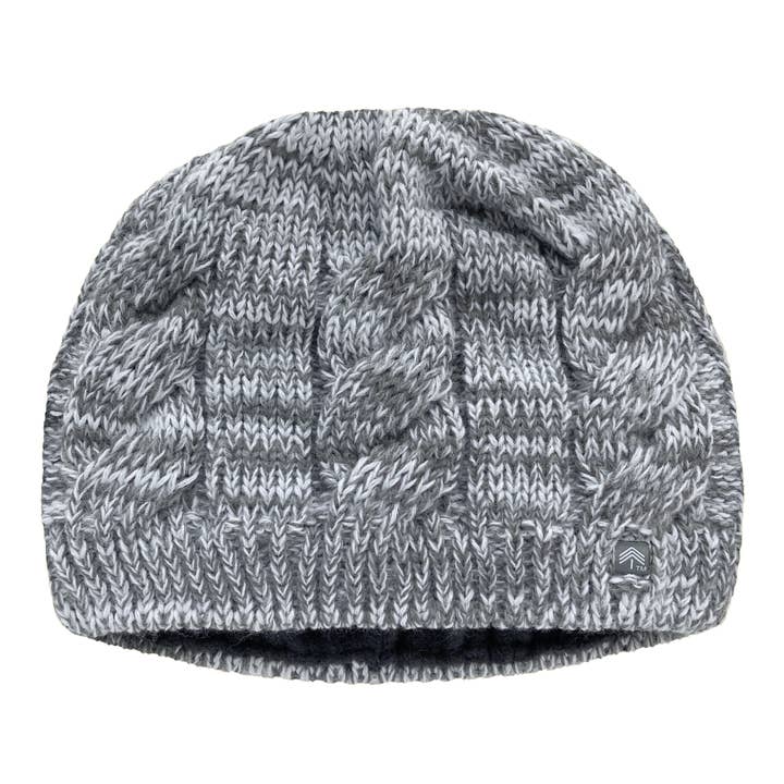 PEEKABOOS® Ponytail Hats - Wholesale Beanie - Women's - PEEKABOOS® 4-IN-1 Avalanche Ponytail Hat (heathered grey + white) )