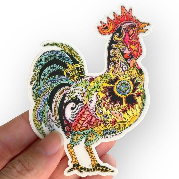 Rooster Sticker for wholesale by EarthArt International