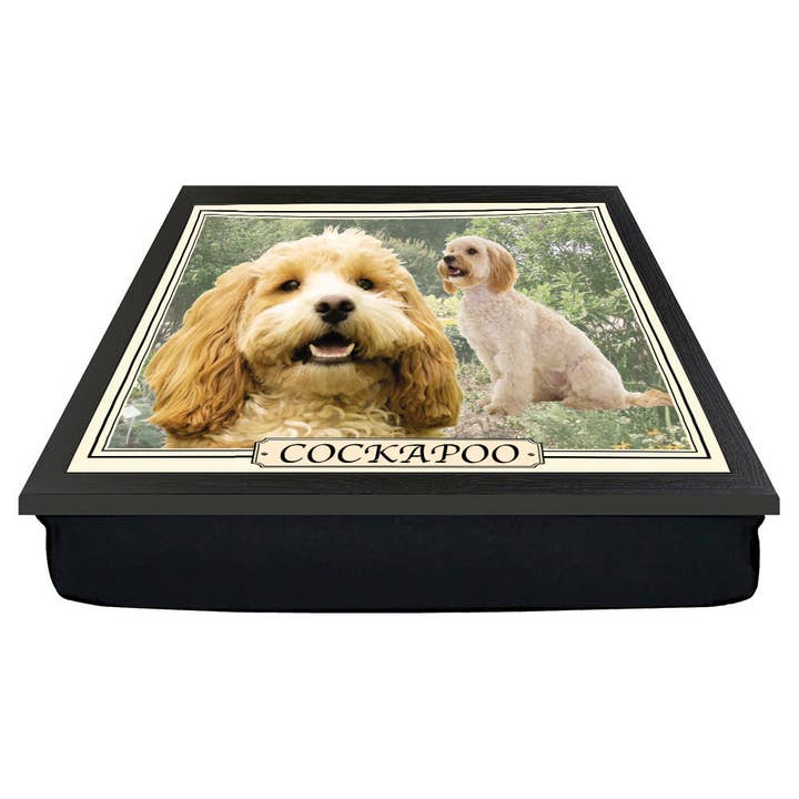 Cockapoo Dog Cross Breed Lap Tray for wholesale by Personalised Gift Products LTD