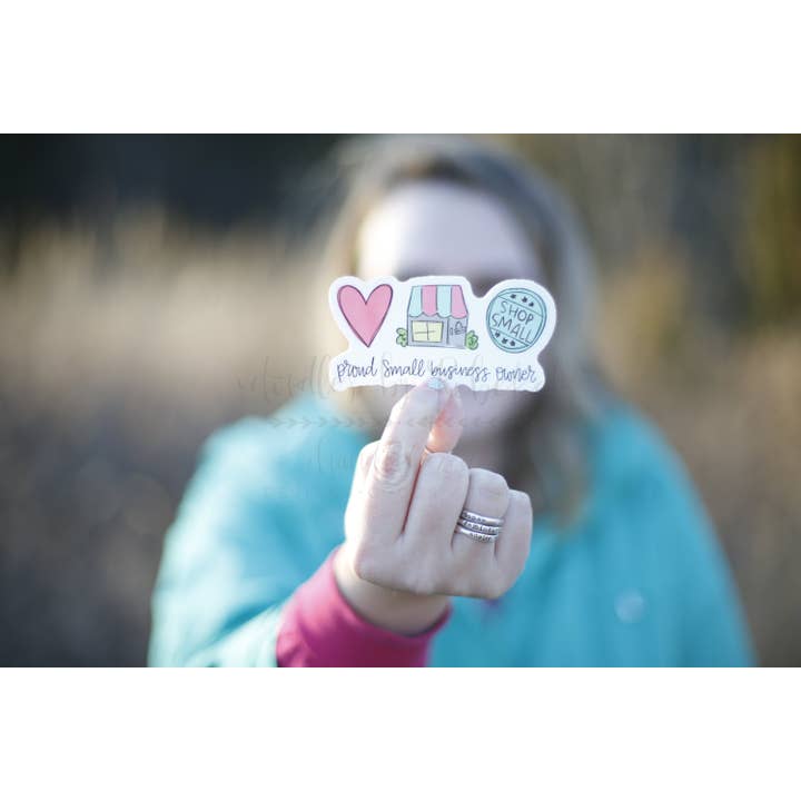 Doodles By Rebekah - Vendita all'ingrosso Adesivo - Adesivo orgoglioso proprietario di una piccola impresa1