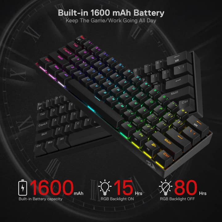 Redragon – wholesale Tangentbord – DRACONIC K530 PRO (blå strömbrytare)