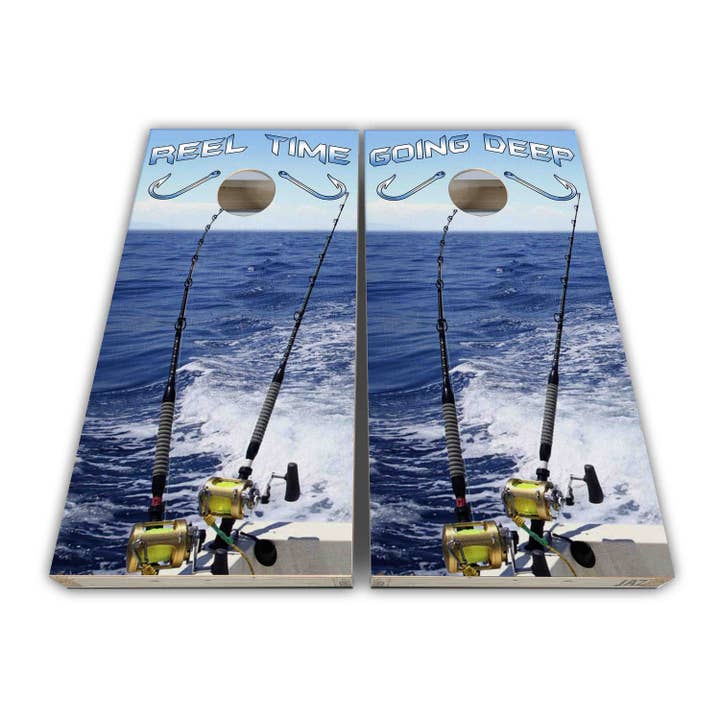 Carreto Pesca Wraps - Cornhole Wraps - Cornhole Skins - Vinil Wrap - Conjunto Laminado por atacado de Cornhole Stop, LLC