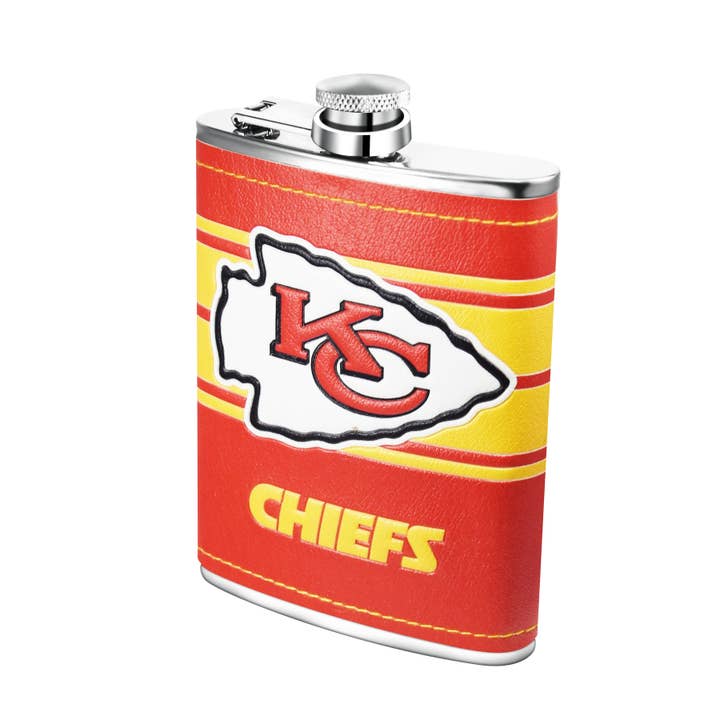 NFL Kansas City Chiefs 8oz roestvrijstalen heupkolf set voor wholesale door Simran International