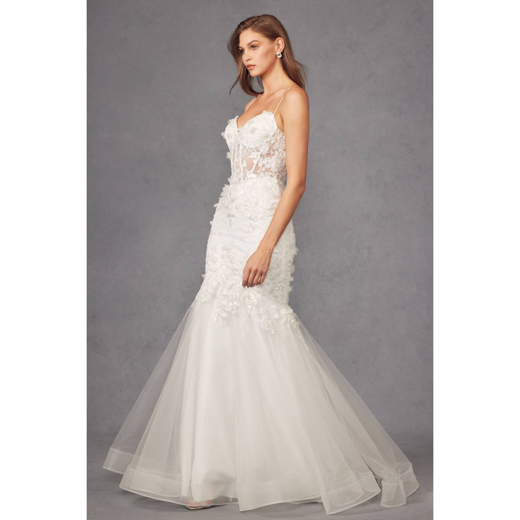 Juliet - Wholesale Gown - Women's - FITTED LACE MERMAID CORSET WEDDING GOWN  JT2469KW1