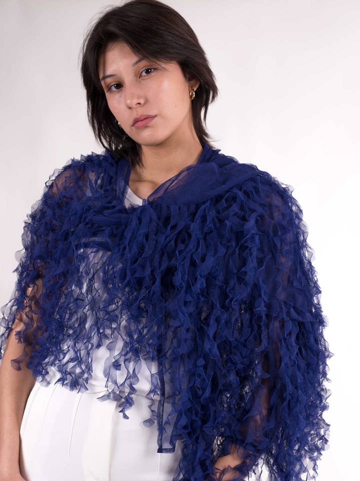 MR Complements - Wholesale Poncho - Women's - Montecarlo Party Tulle Shawl14