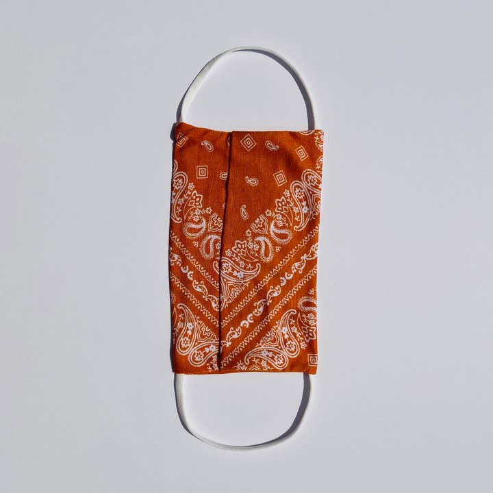 Burnt Orange Bandana Mask for wholesale by American Mask Project
