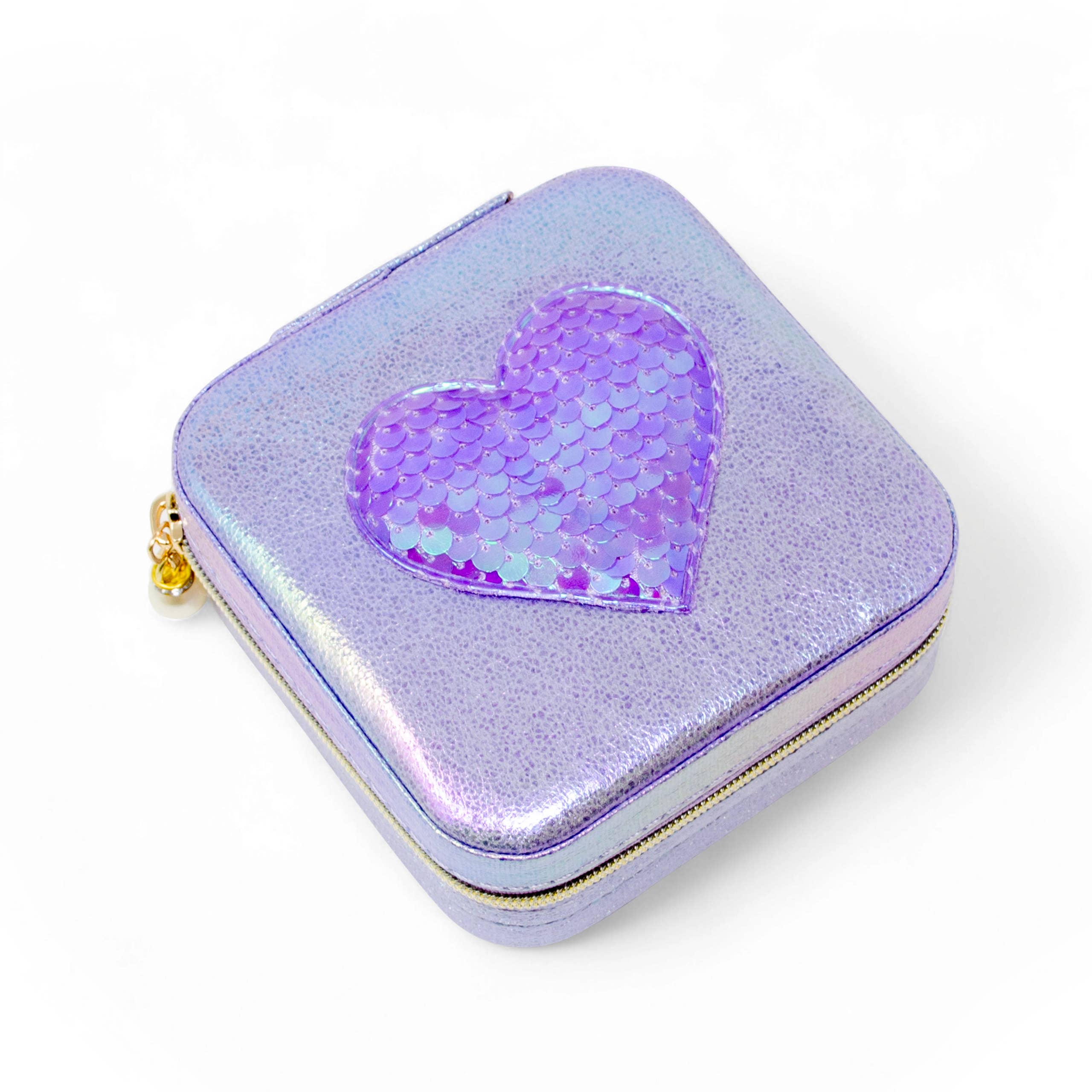 Tiny Treats and ZOMI GEMS - Wholesale Jewelry Box/Organizer - Kids - Girl's Sparking Sequin Heart Jewelry Box13