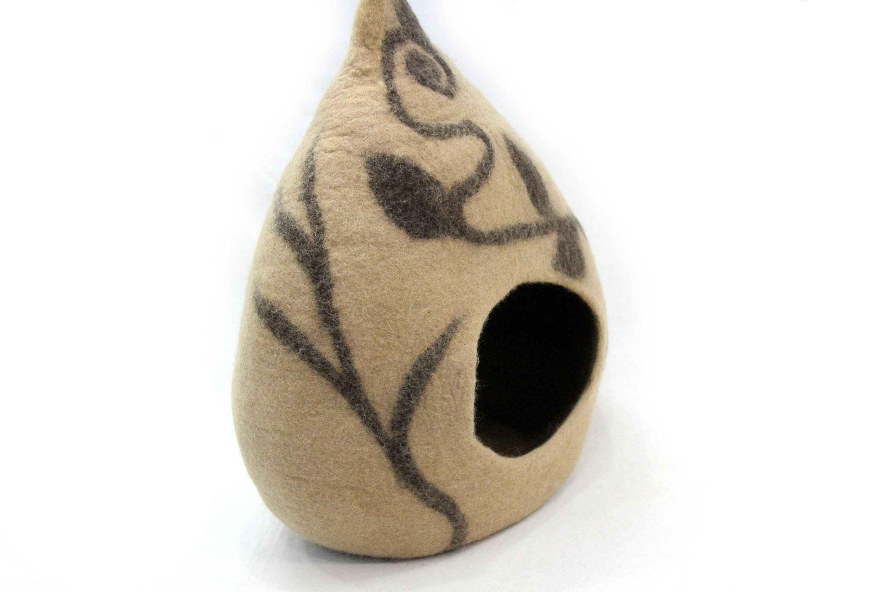 Woollyfelt - Vente Panier – chat et chien - Maison de Chat en Feutre de Laine Faite à la Main6