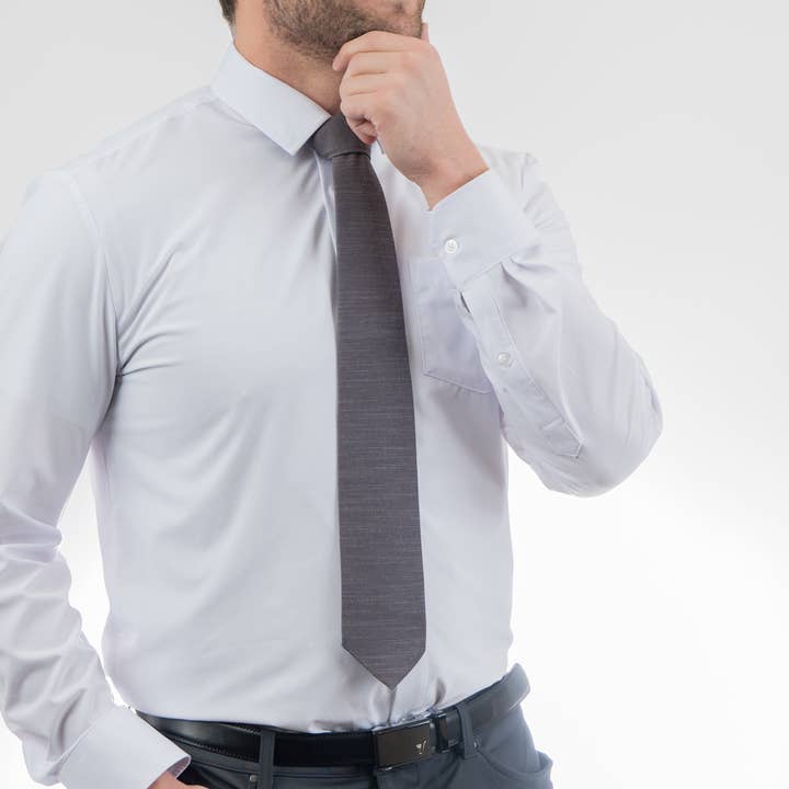 Bombora Ties - Wholesale Necktie - Men's - Solid Solids (gray)2