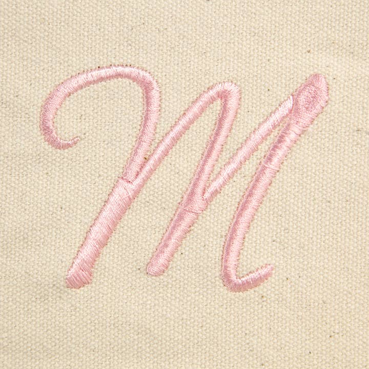 Dalix - Wholesale Tote Bag - Women's - DALIX Monogram Tote Bag Womens Open Top Pink Letter A-Z41