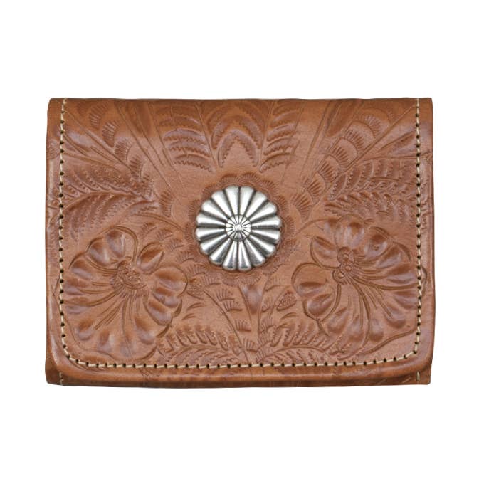 American West - Venta al por mayor Cartera - Mujer - Cartera pequeña de mujer con tres pliegues y concho0
