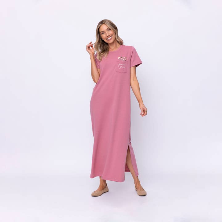 Grow in Grace Short Sleeve T-Shirt Dress for wholesale by Love in Faith