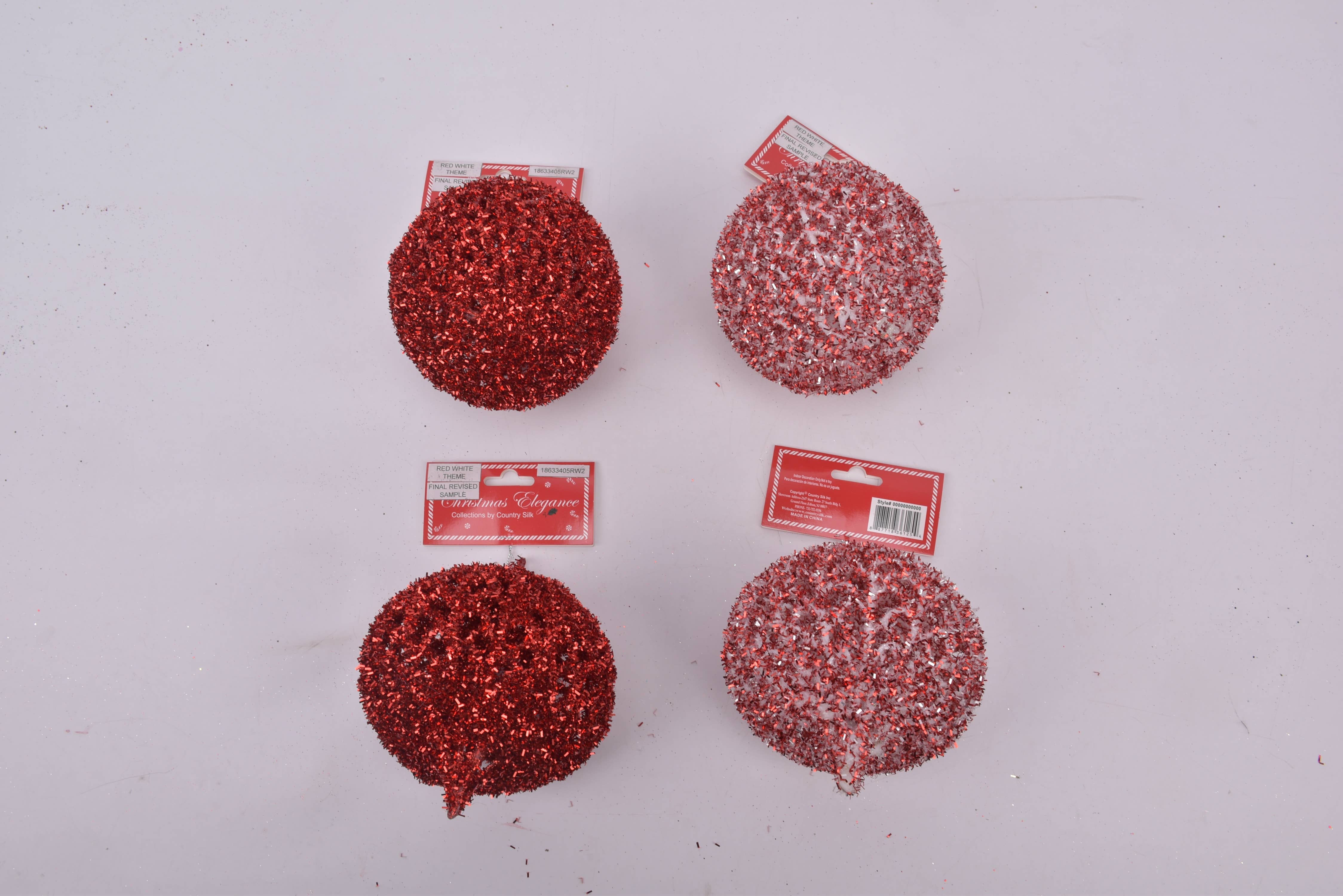 Country Silk – wholesale Ornament set – 1PK LARGE FILLIGREE GLITTER ORNAMENT ONION