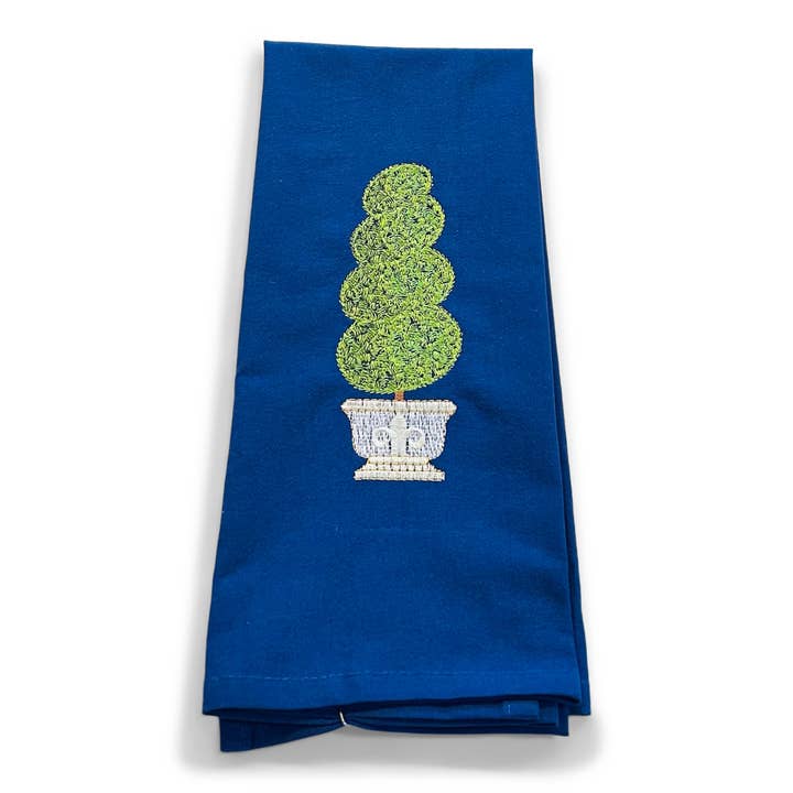 Vibrantly Blue - Wholesale Tea Towel - Towel - English Topiary I