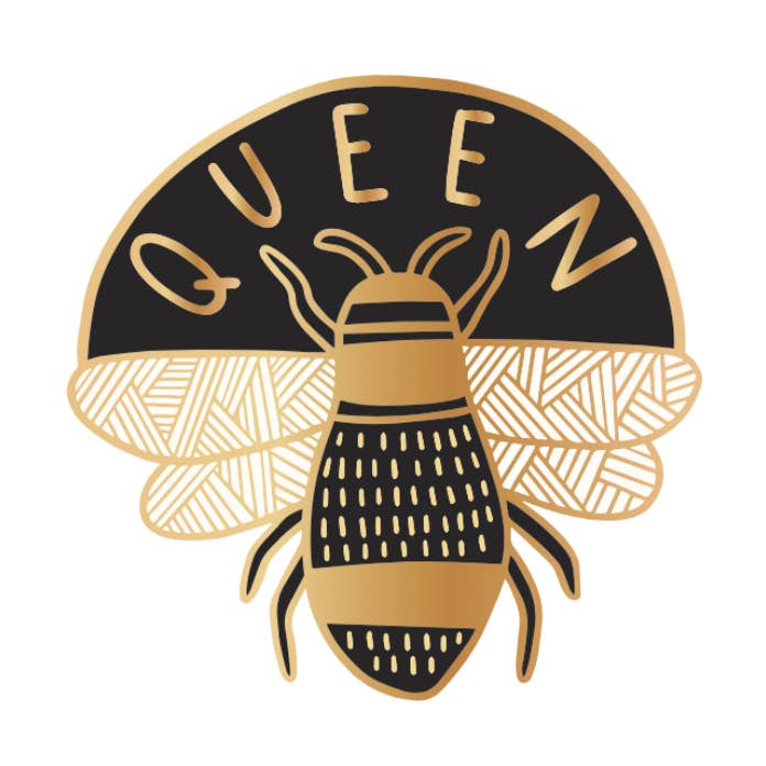 Pin esmaltado de abeja reina para venta al por mayor de Badge Bomb