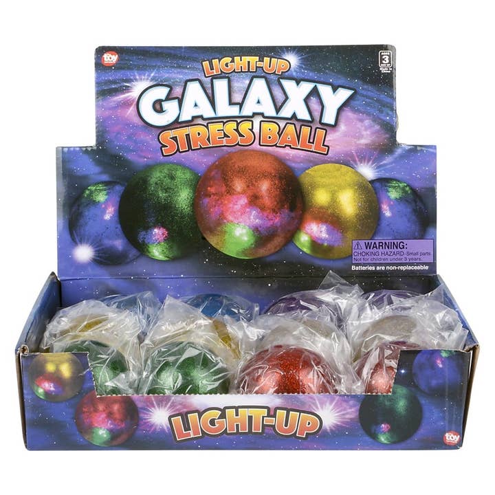La Luna Bella - Toys - Wholesale Light-Up Toy - Kids & Baby - 2.5" LIGHT-UP GALAXY SQUEEZE BALL LLB Light-up Toys