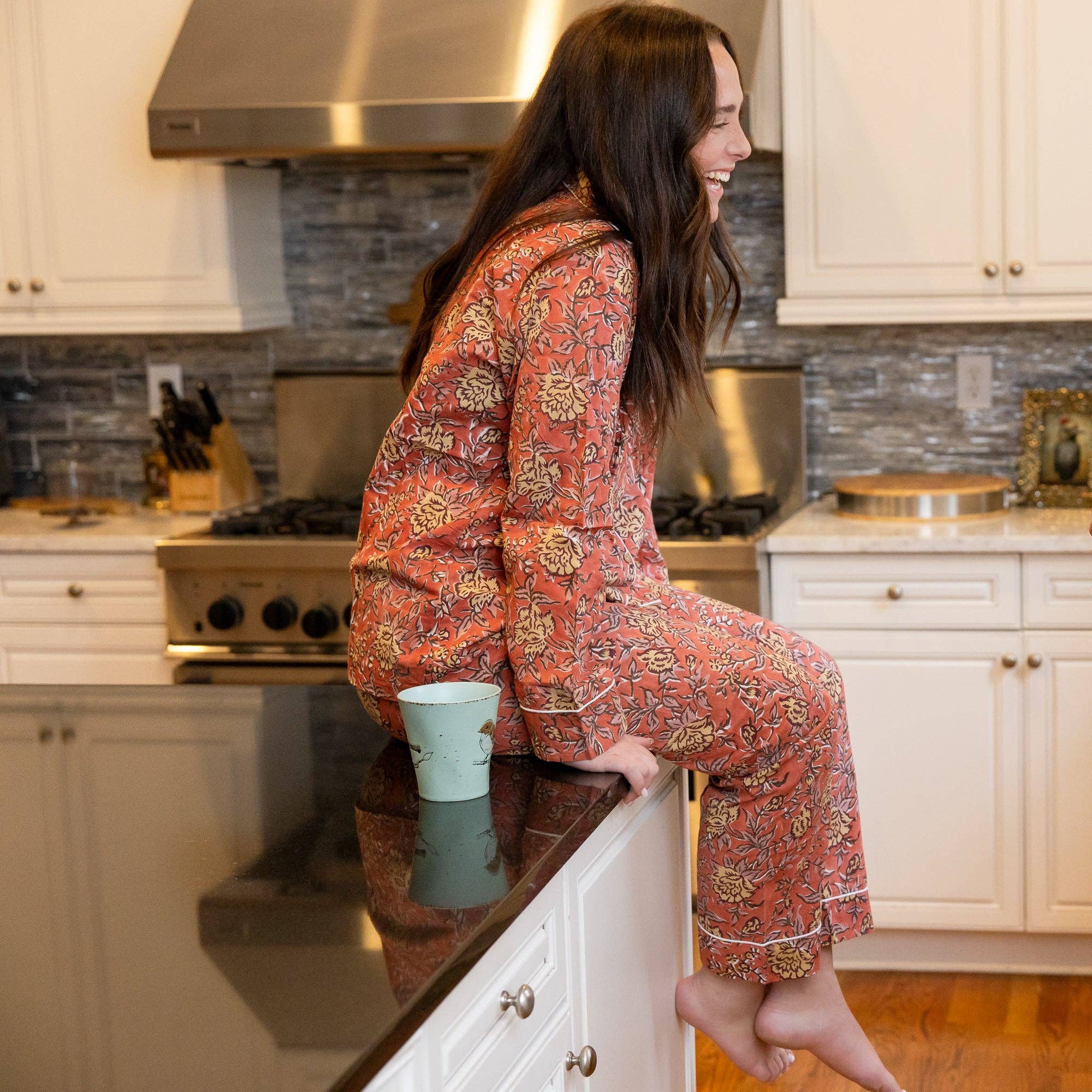 Rahab's Rope - Wholesale Sleepwear Set - Women's - Block Print Loverly Pajama Set - Pants1