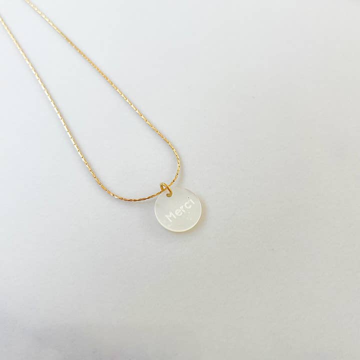 Mother-of-pearl necklace Thank you for wholesale by LITCHI