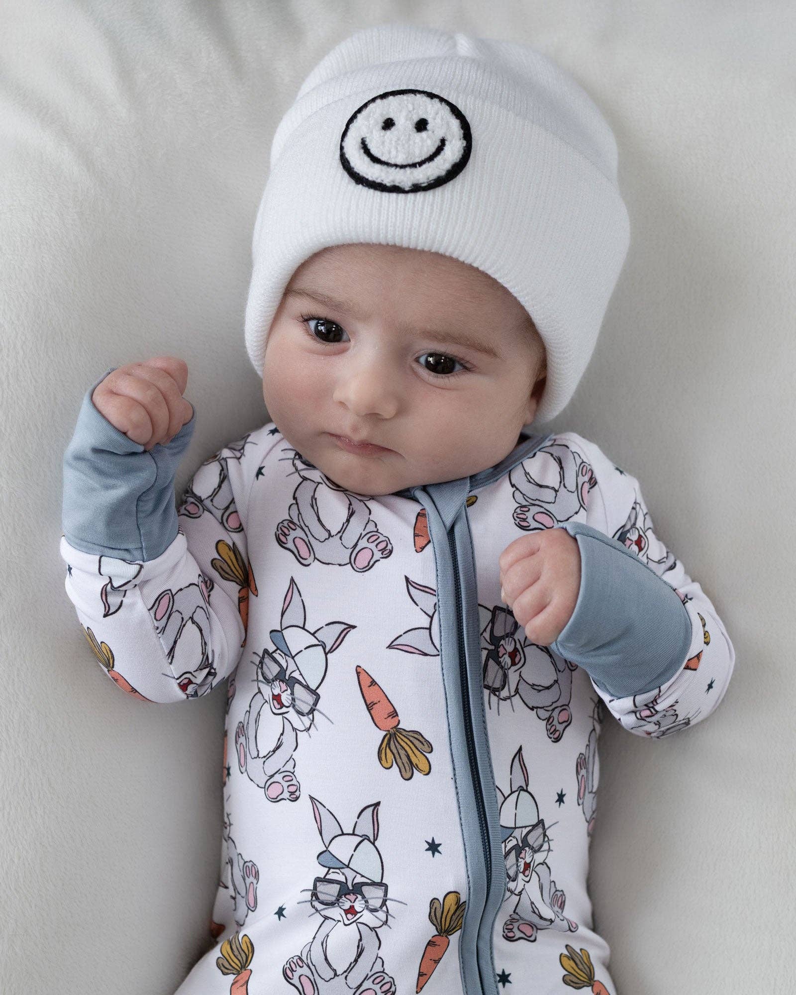 Lucky Panda Kids - Venta al por mayor Peto - Bebés - Mono de bebé con cremallera de bambú para Pascua | Conejito Rad5