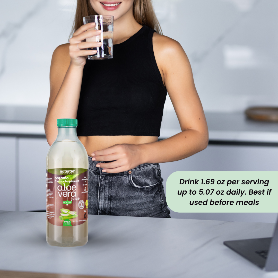 NATURAE HEALTHY - Wholesale Oral Supplement/Vitamin - 12 units - Organic Aloe Vera Juice with Pulp3